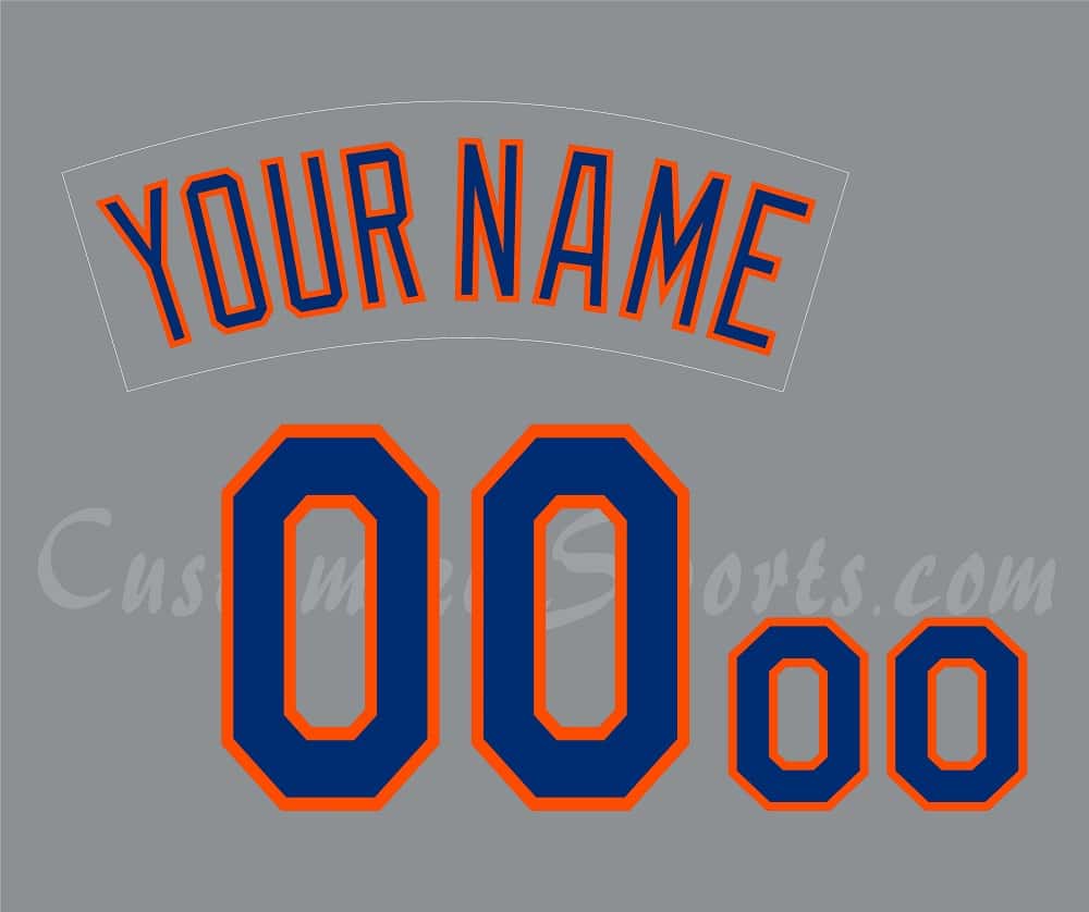 Baseball New York Mets Customized Number Kit for 2016 Turn Back The Clock Jersey
