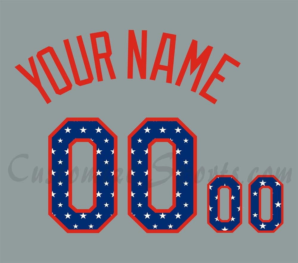 Baseball New York Mets Customized Number Kit for 2017 Road Independence Day Jersey