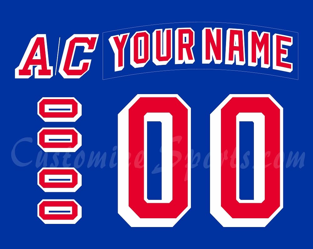 New York Rangers Customized Number Kit For '79' Team Classic Jersey