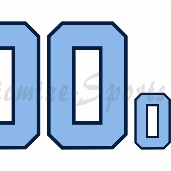 NCAA North Carolina Tar Heels Customized Number Kit For 1999-2000 White Baseball Jersey