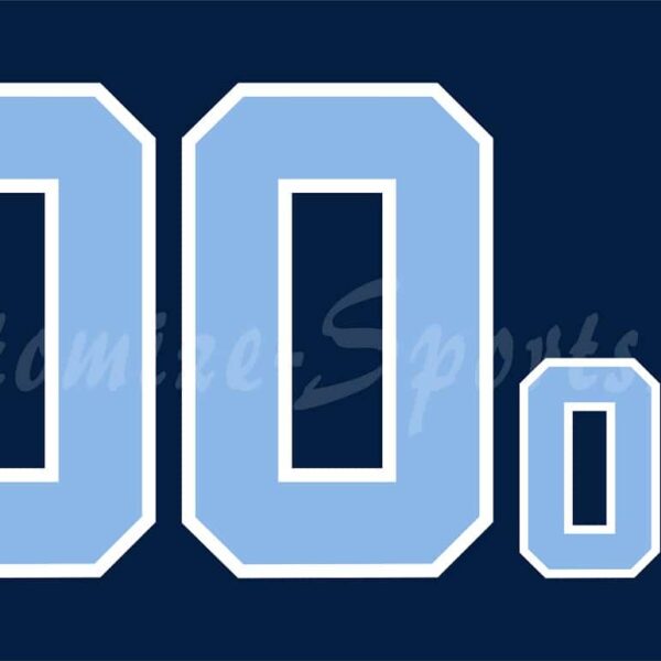 NCAA North Carolina Tar Heels Customized Number Kit For 2013-2014 Navy Baseball Jersey