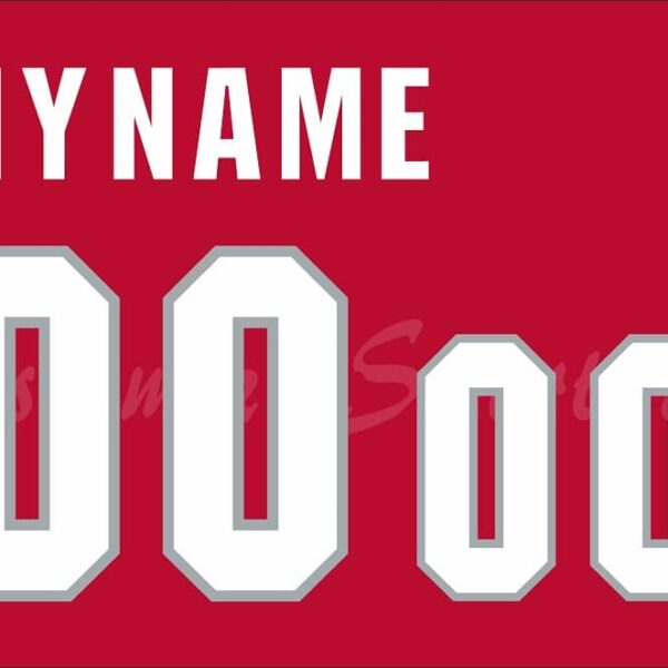NCAA Ohio State Buckeyes Customized Number Kit For 2013-2014 Red Basketball Jersey