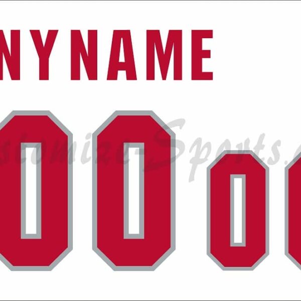 NCAA Ohio State Buckeyes Customized Number Kit For 2013-2014 White Basketball Jersey