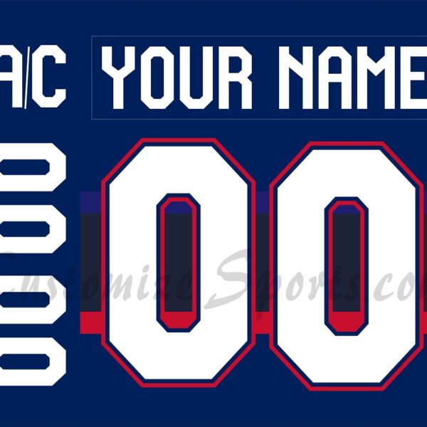 IIHF Team USA WJC Customized Number Kit for 2023 Blue Hockey Jersey