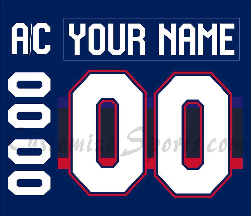 IIHF Team USA WJC Customized Number Kit for 2023 Blue Hockey Jersey