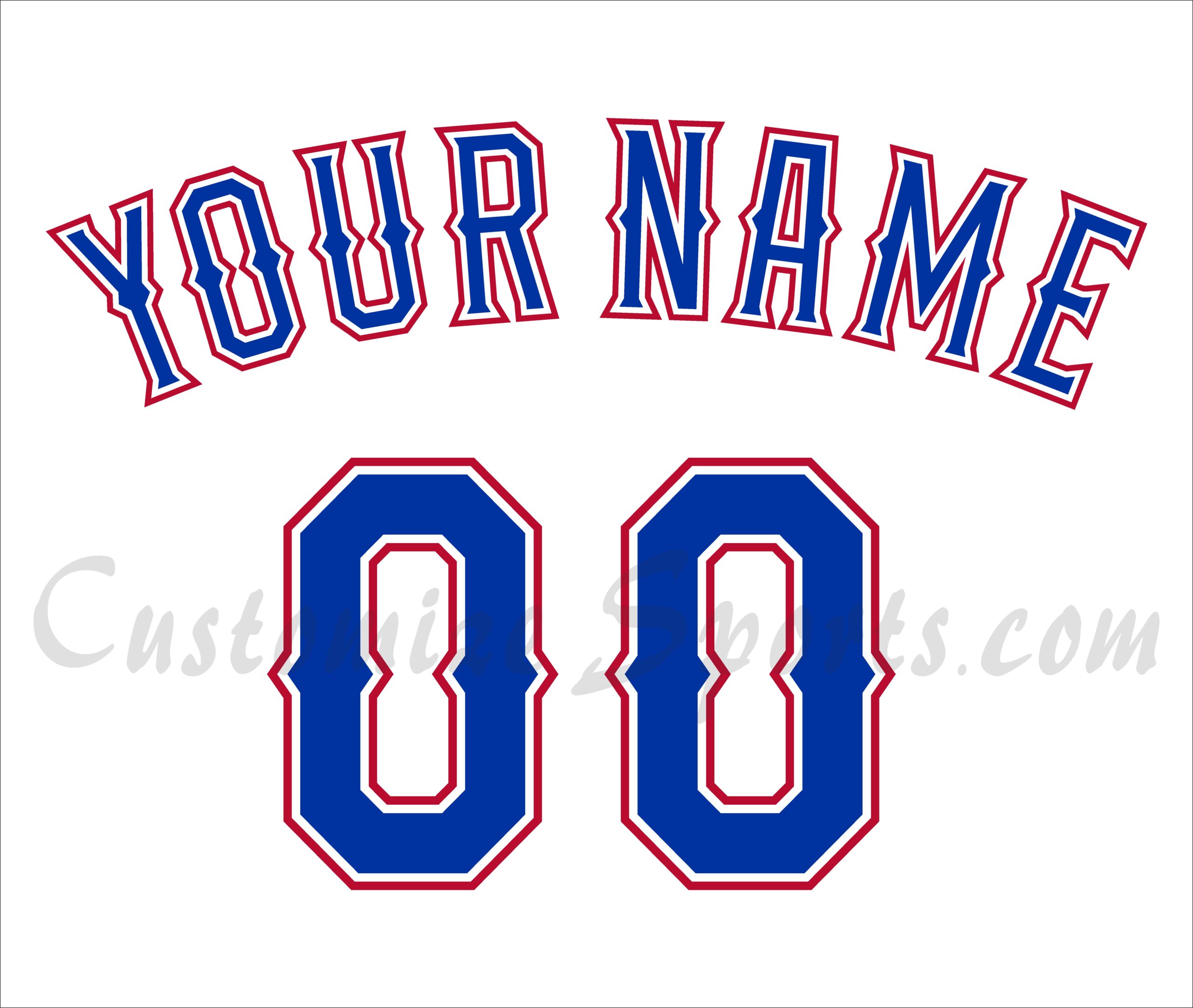 Baseball Texas Rangers Customized Number Kit For 2014-2015 Home Jersey