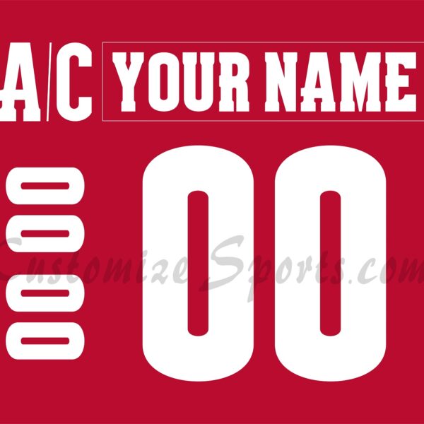NCAA University of Wisconsin Madison Customized Number Kit for 2017-Present Away Hockey Jersey