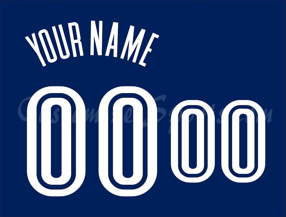 NCAA Villanova Wildcats Customized Number Kit For 2005-2007 Blue Basketball Jersey