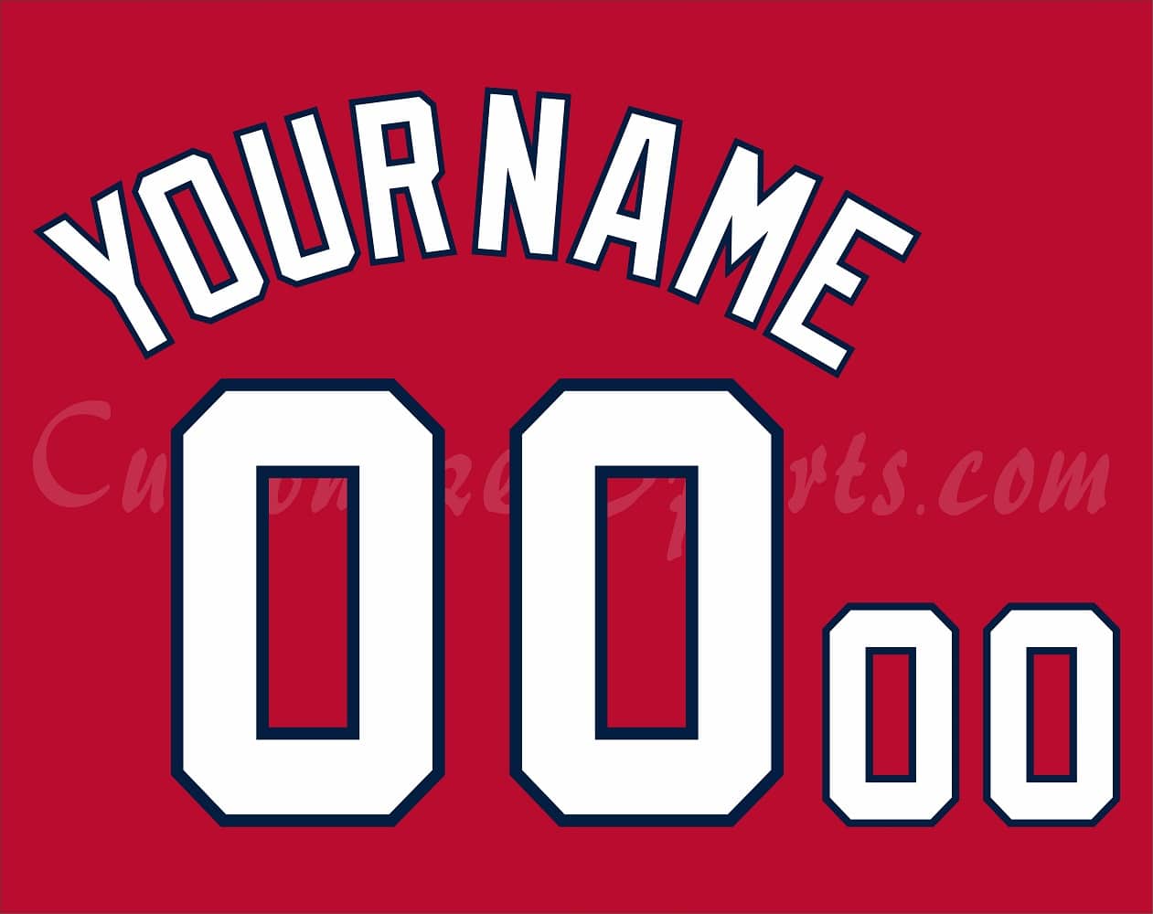 Baseball Washington Nationals Customized Number Kit For 2011-2015 Red Alternate Jersey