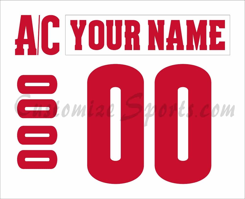 U of Wisconsin-Madison Customized Number Kit for 2017-Present White Hockey Jersey