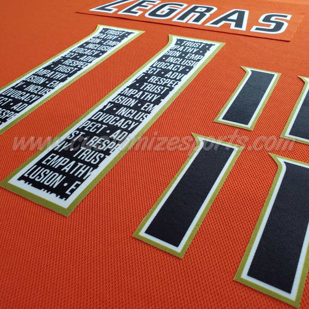 Anaheim Ducks Customized Number Kit for 2023 Orangewood Jersey - Image 4
