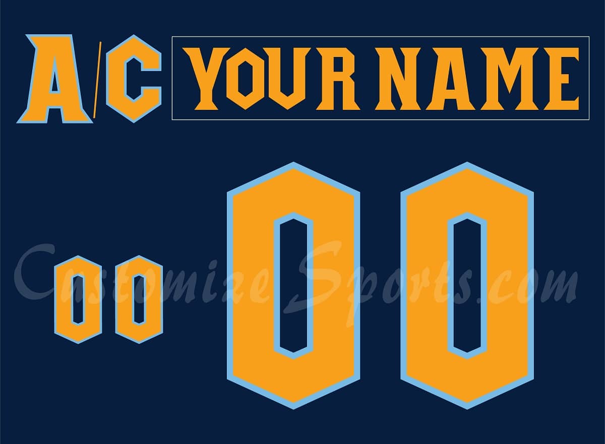 Atlanta Gladiators Customized Number Kit for 2022-Present Navy Blue Jersey