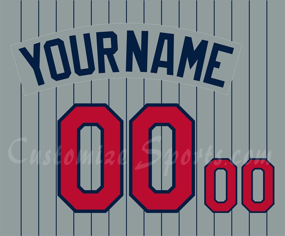 Baseball Minnesota Twins Customized Number Kit for 1987-2009 Road Jersey