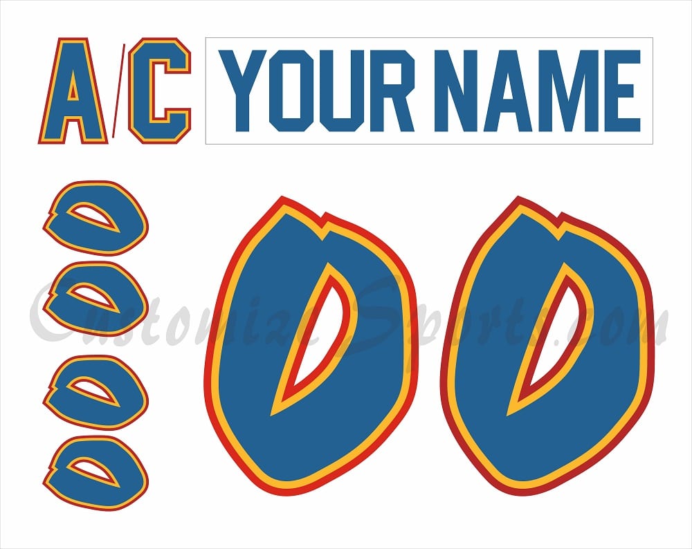 Mississippi Sea Wolves Customized Number Kit for 1997-1998 Home Jersey