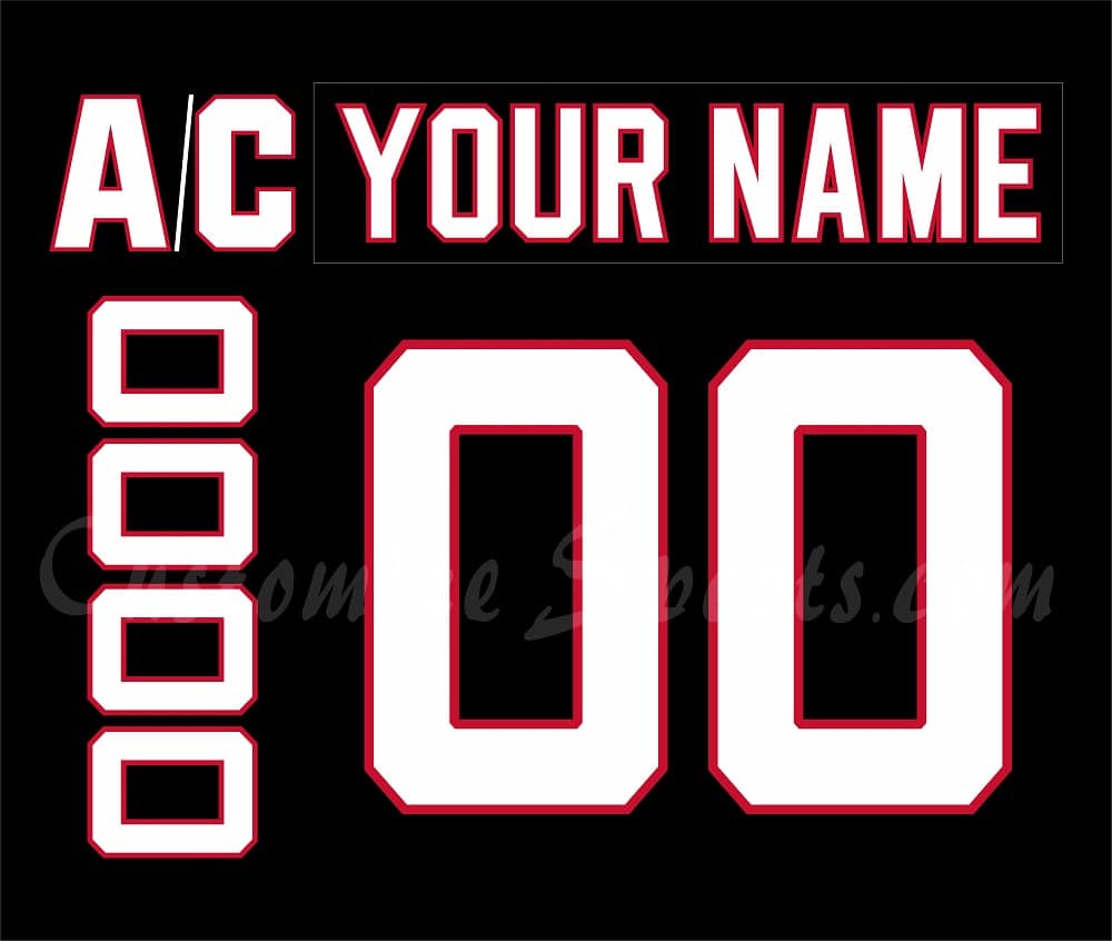 New Jersey Devils Customized Number Kit For 90s Black Jersey