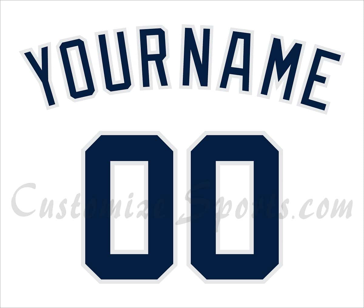 Baseball San Diego Padres Customized Number Kit for 2017-2019 Home jersey