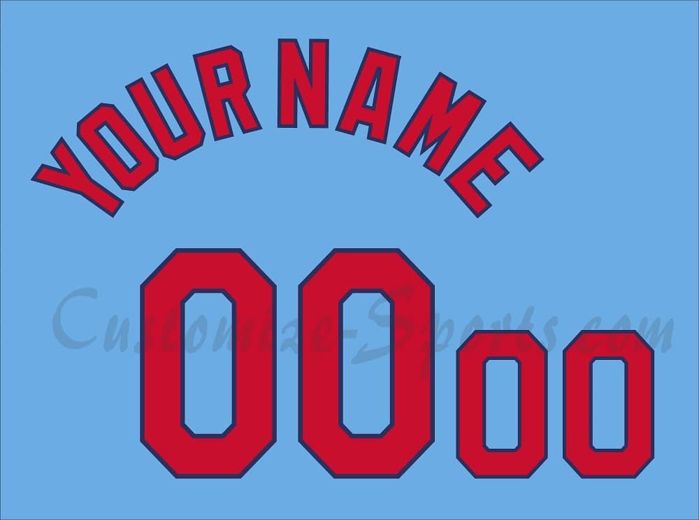 Baseball St Louis Cardinals Customized Number Kit for 2019-2020 Blue Alternate Jersey