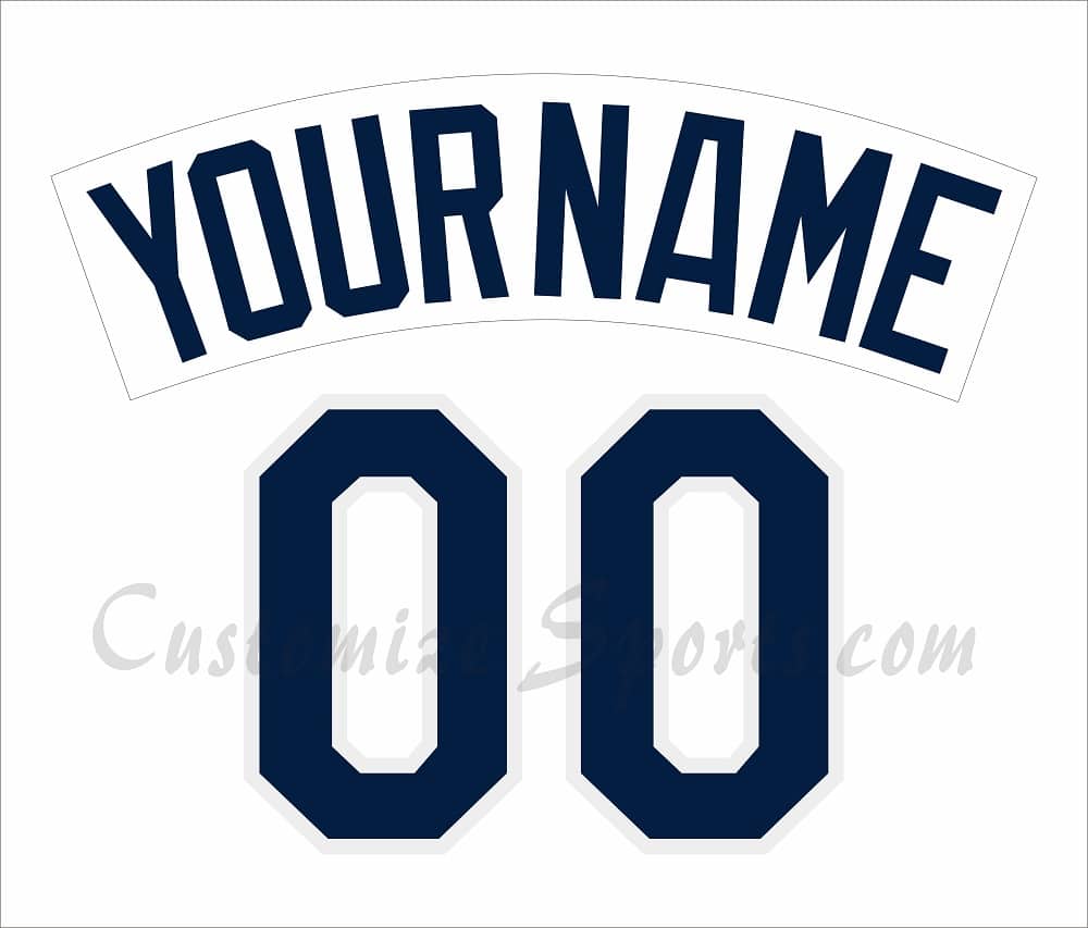 Baseball Tampa Bay Rays Customized Number Kit for 2008-2015 Home White Jersey