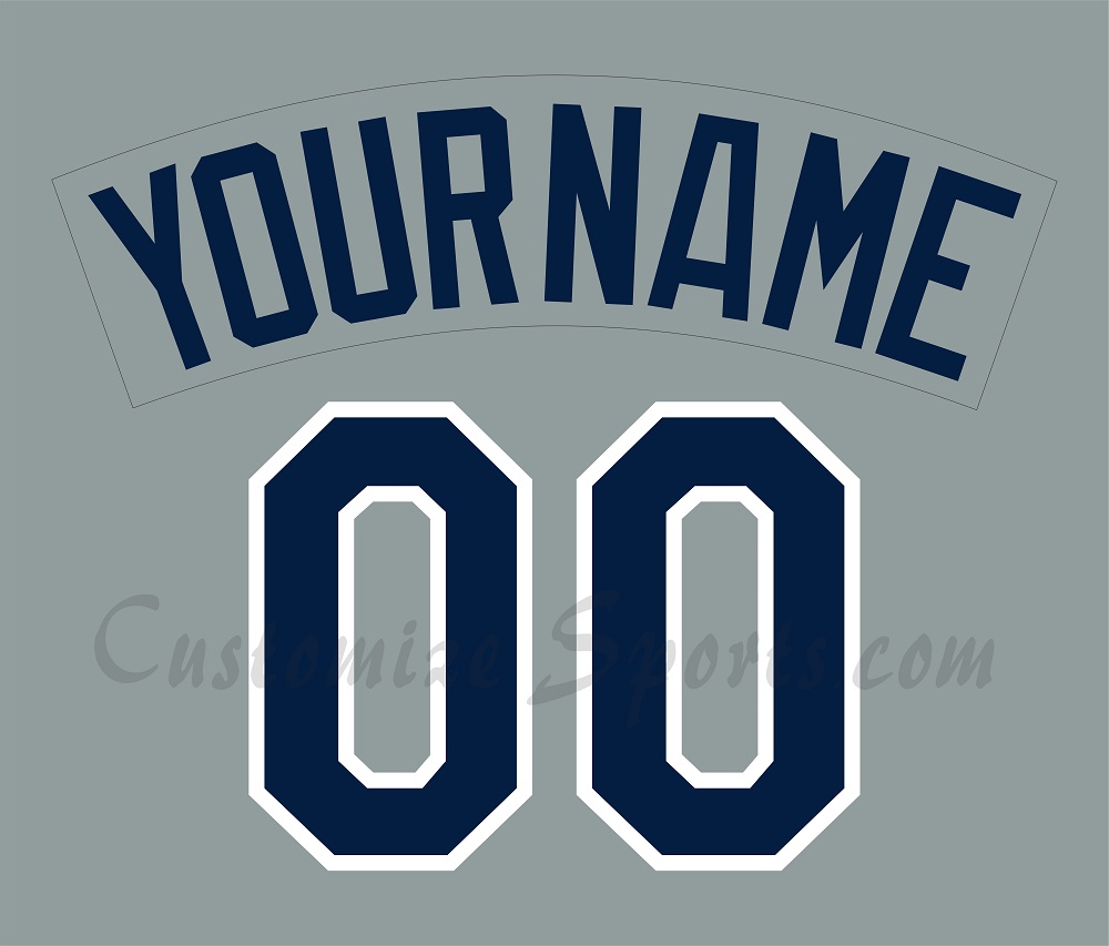 Baseball Tampa Bay Rays Customized Number Kit for 2016-2018 Road Jersey