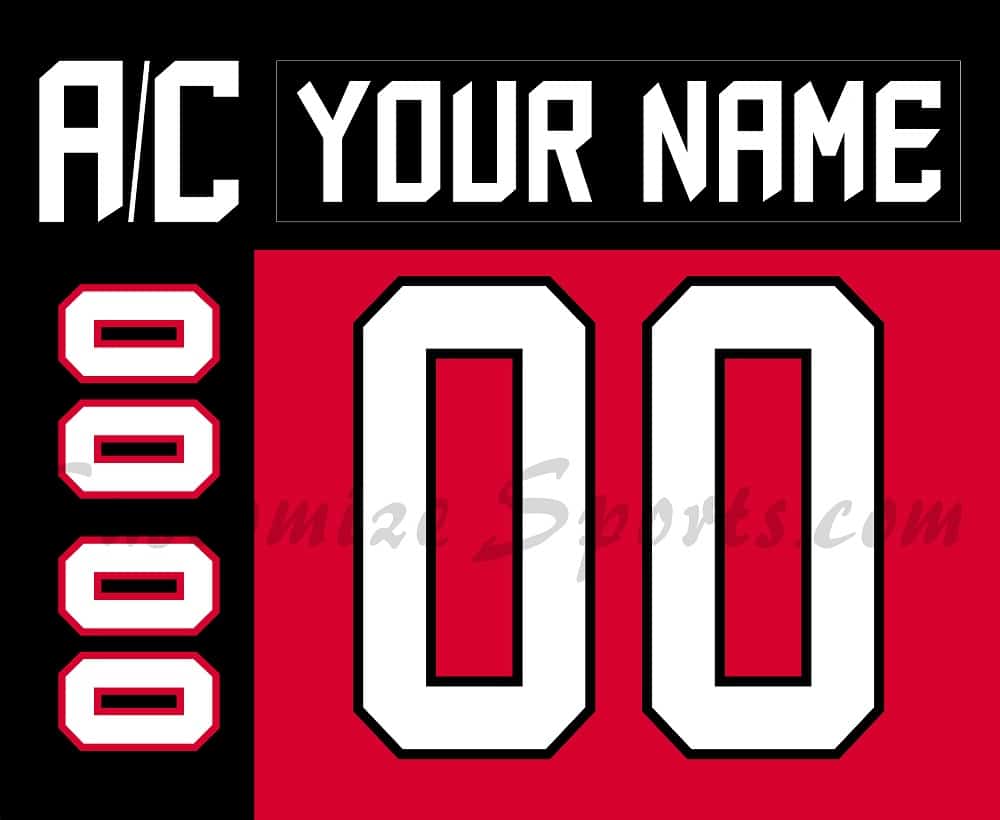 IIHF Team Canada Customized Number Kit for 2021 Red Hockey Jersey