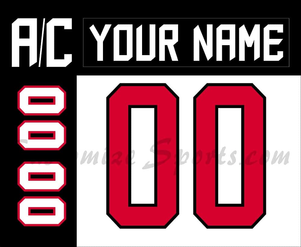 IIHF Team Canada Customized Number Kit for 2021 White Hockey Jersey