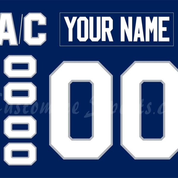 Worcester Railers Customized Number Kit for 2017-Present Dark Blue Jersey