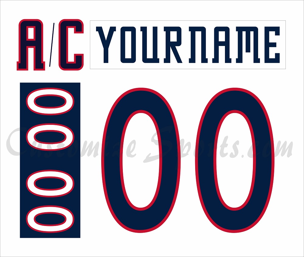 Columbus Blue Jackets Customized Number Kit For 2003-2007 Away Jersey