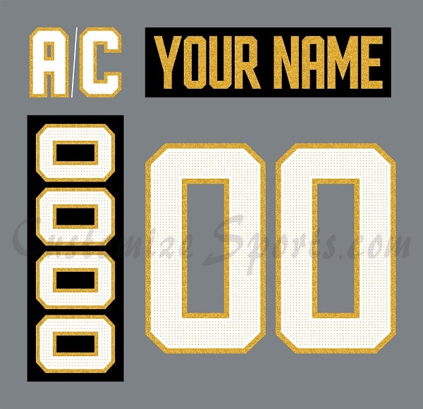 Henderson Silver Knights Customized Number Kit for 2021-2022 Gray Jersey