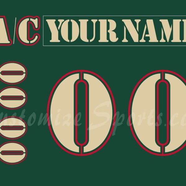Houston Aeros Customized Number Kit for 2004-2005 Green Jersey