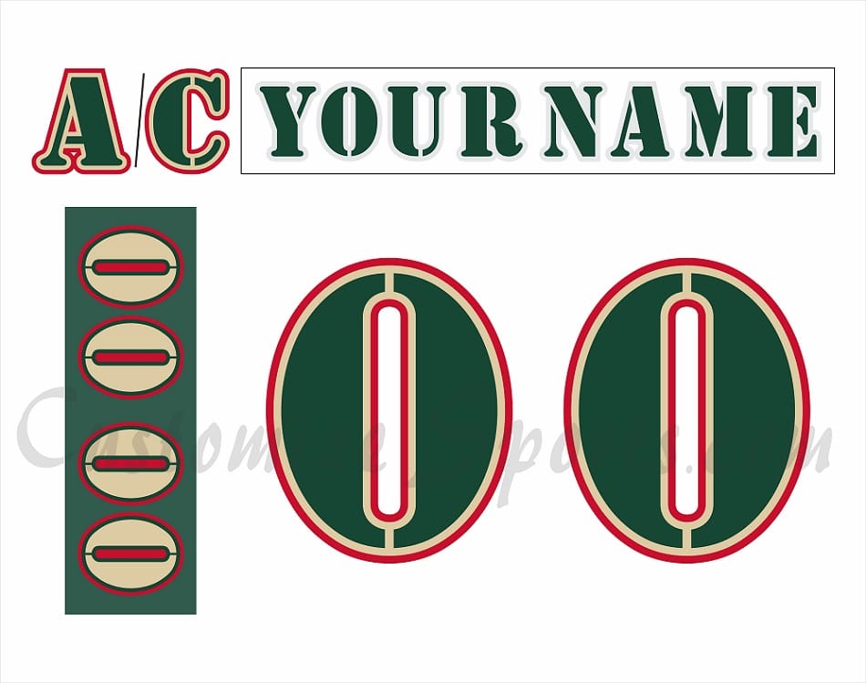 Houston Aeros Customized Number Kit for 2005-2006 Home Jersey
