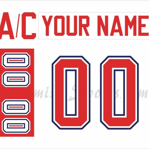 IIHF Team Canada Customized Number Kit for 1984-1986 White Hockey Jersey