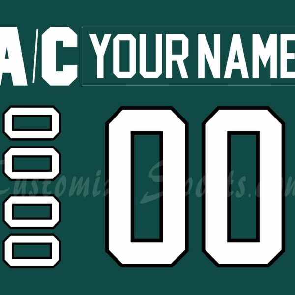 IIHF Team Canada WJC Customized Number Kit for 2010 Green Hockey Jersey