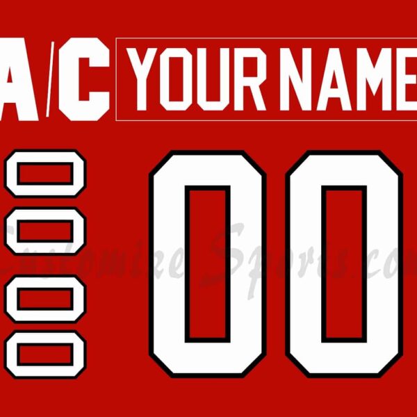 IIHF Team Canada WJC Customized Number Kit for 2010 Red Hockey Jersey