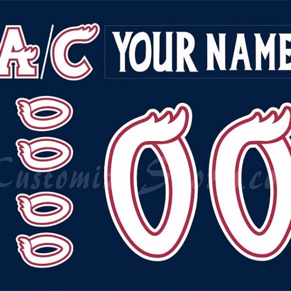 Manitoba Moose Customized Number Kit For 2001-2002 3rd Jersey
