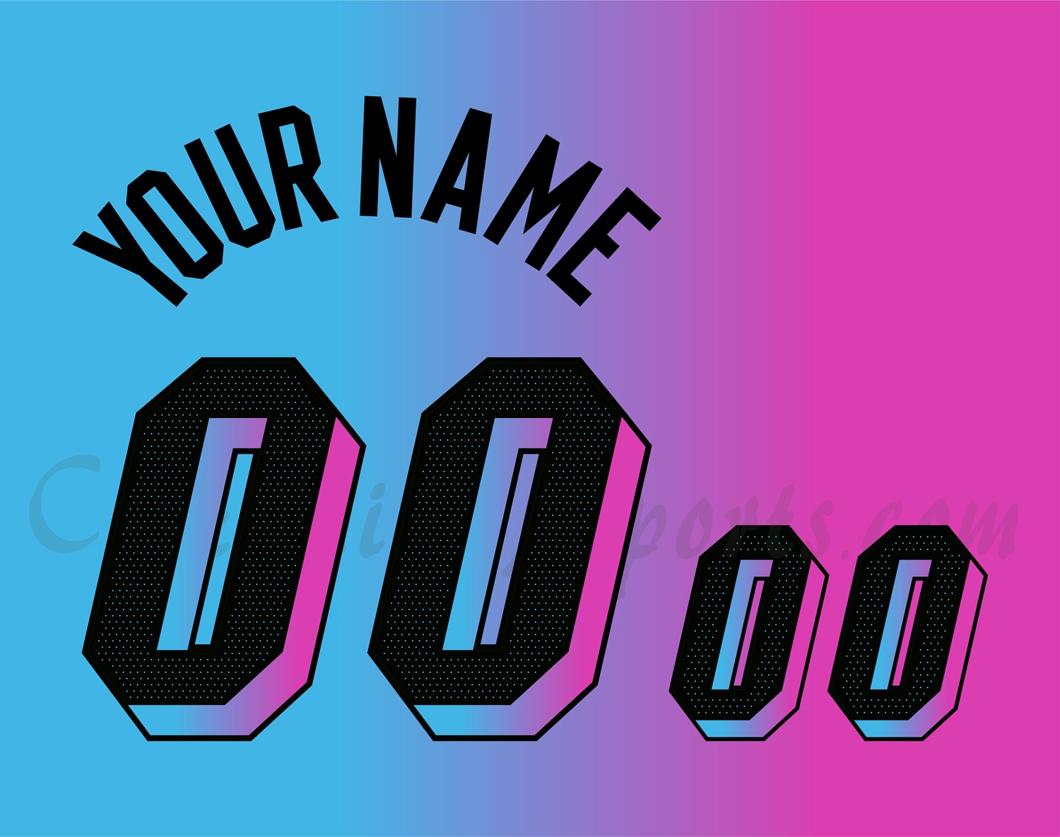 Basketball Miami Heat Customized Number Kit for 2020-2021 City Edition Jersey