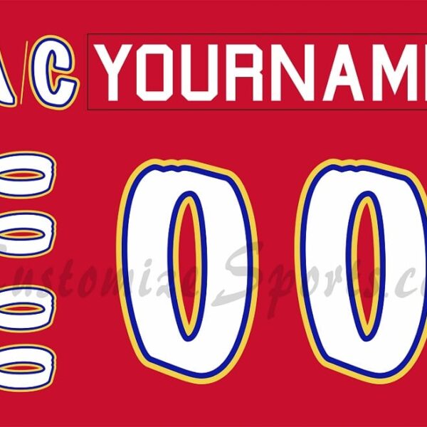 Mississippi Sea Wolves Customized Number Kit for 2022-Present Red Jersey