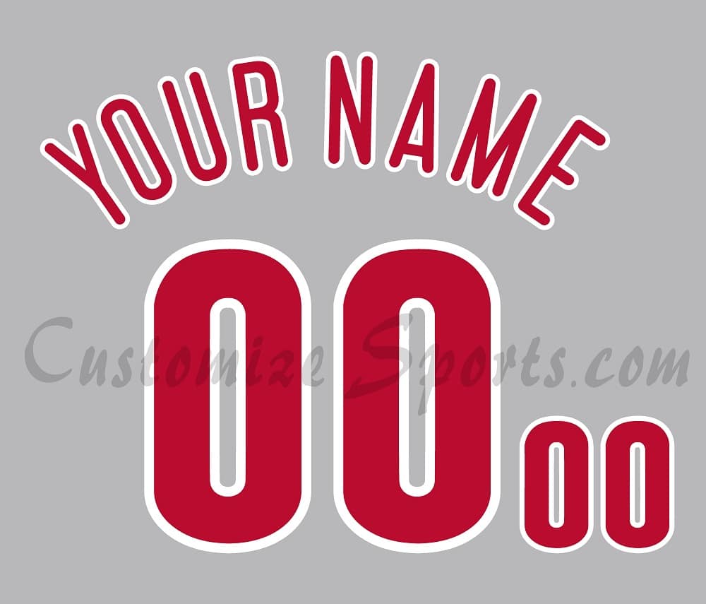 Philadelphia Phillies Customized Number Kit for 2016-2018 Road Jersey