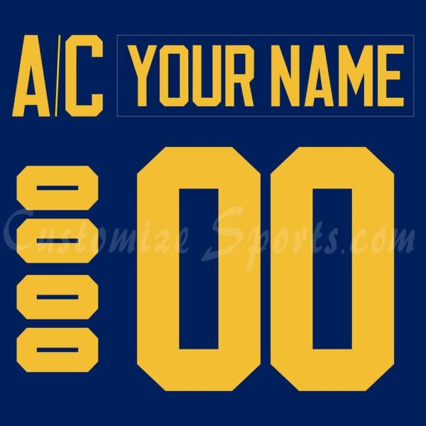 IIHF Team Sweden Customized Number Kit for 1996 Blue Hockey Jersey