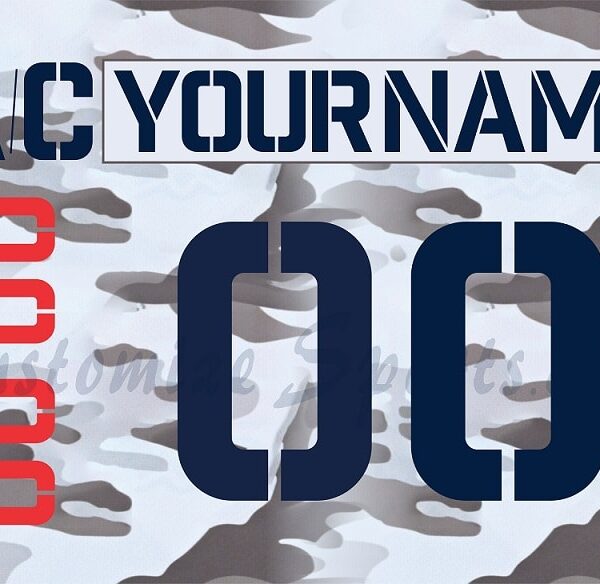 IIHF Team USA Customized Number Kit for NTDP 2023 Military Hockey Jersey