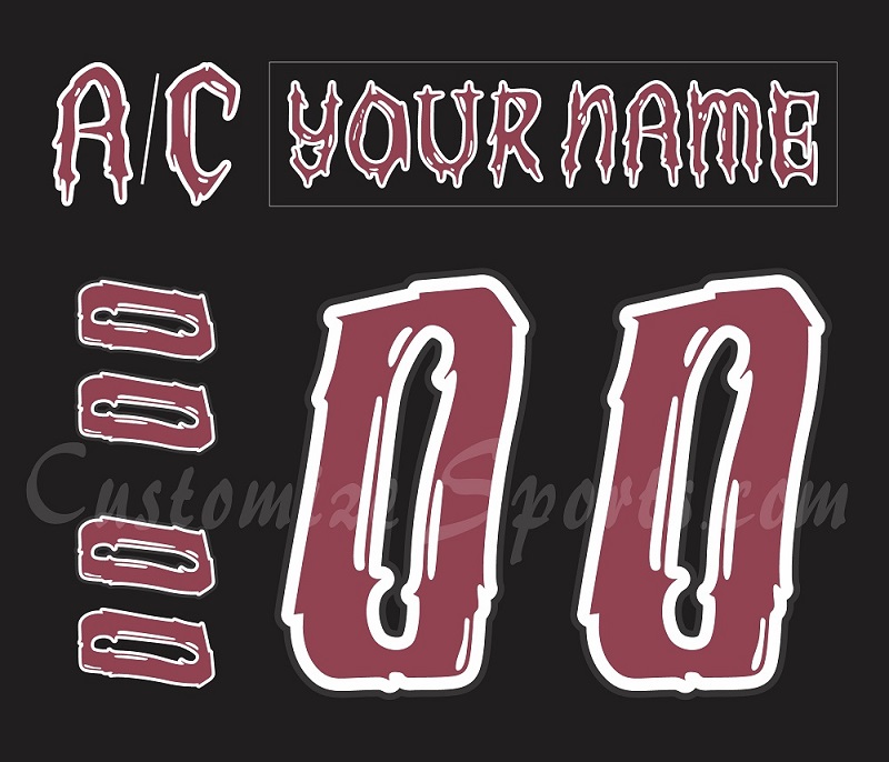 Arizona Coyotes Customized Number Kit for Black Excellence Warm up Jersey
