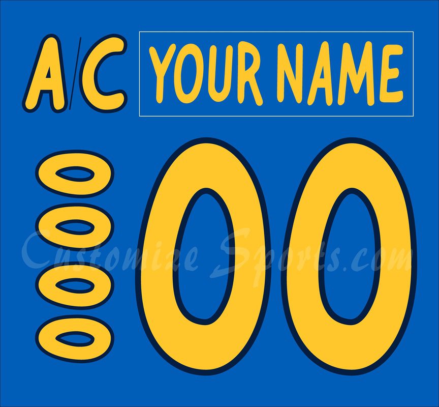 Springfield Thunderbirds Customized Number Kit for 2022 Ice-O-Topes jersey