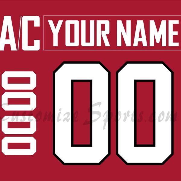 IIHF Team Switzerland Customized Number Kit for 2014 Red Olympic Hockey Jersey