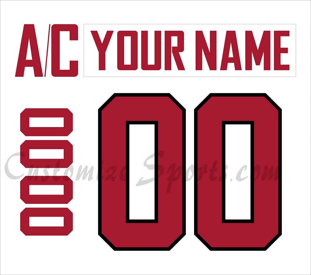 IIHF Team Switzerland Customized Number Kit for 2014 White Olympic Hockey Jersey