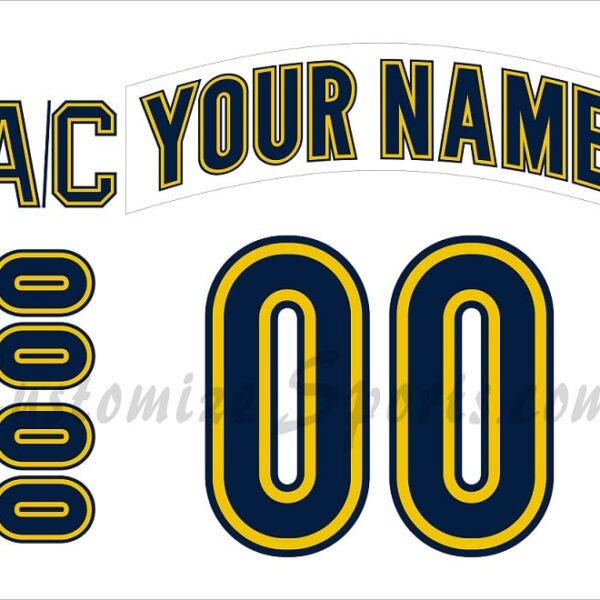 NCAA University of Michigan Customized Number Kit for2007-2008 White Hockey Jersey