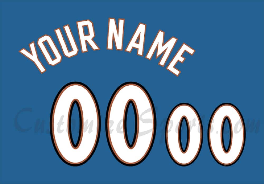 Basketball Washington Wizards Customized Number Kit for 1997-2007 Road Jersey