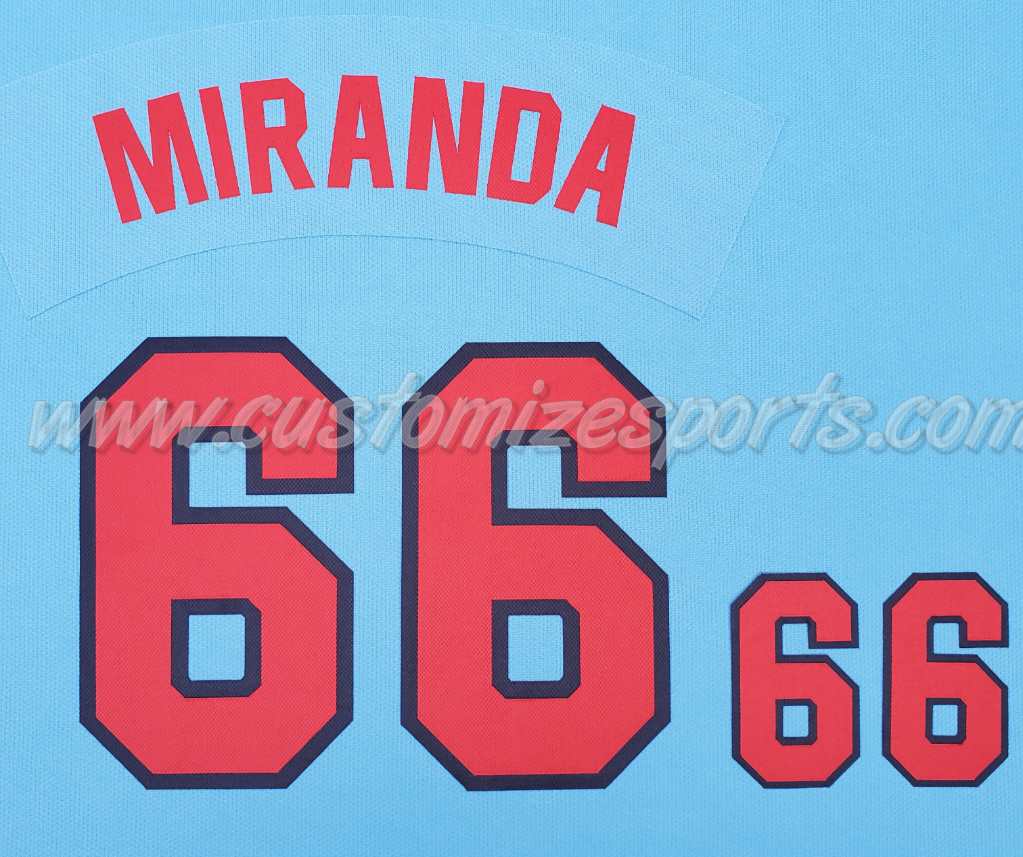 St Paul Saints Customized Number Kit for 2021-Present Powder Blue Alternate Jersey - Image 2