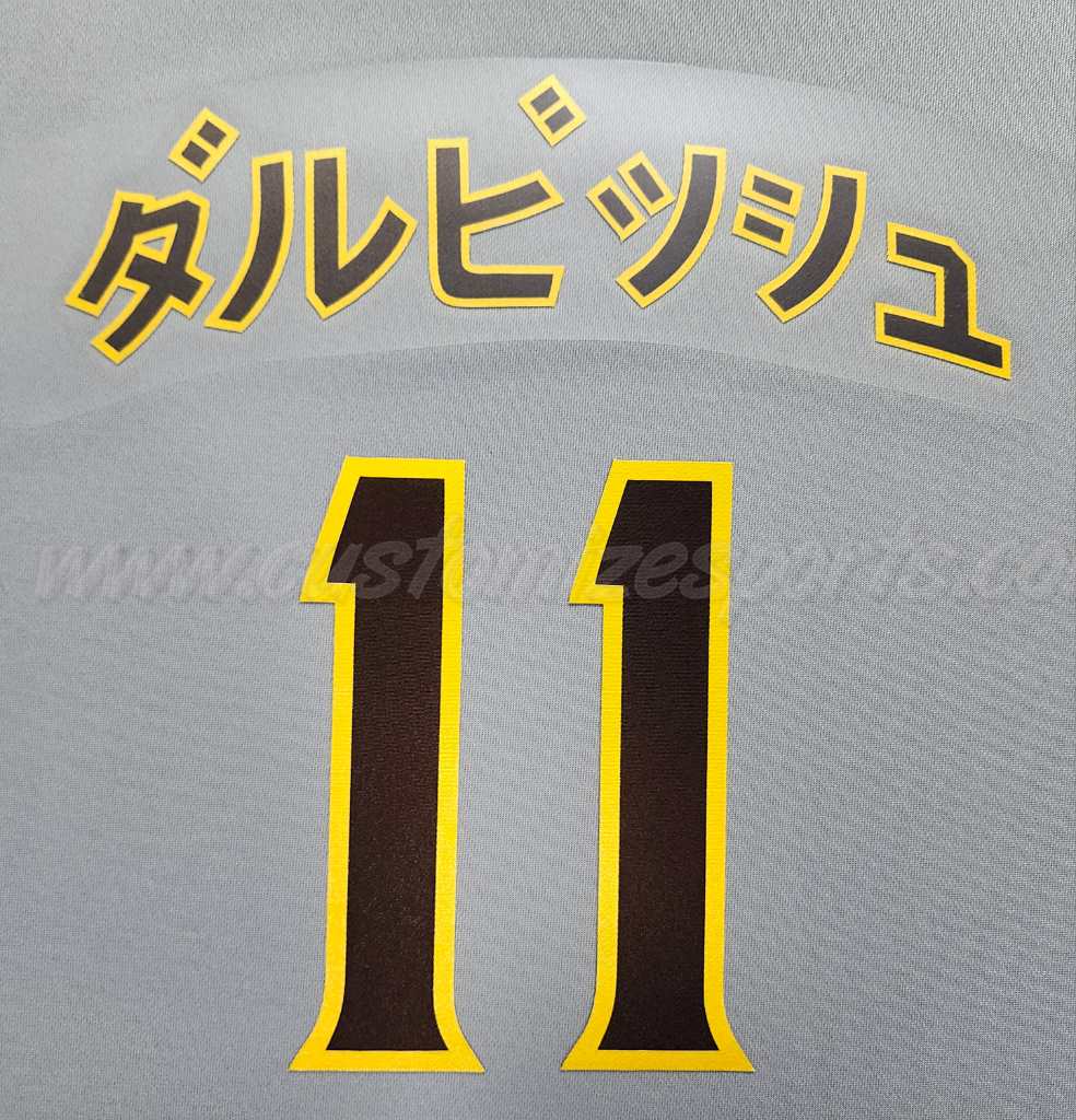 Baseball San Diego Padres Customized Number Kit for 2020-2023 Road Alternate Jersey - Image 2