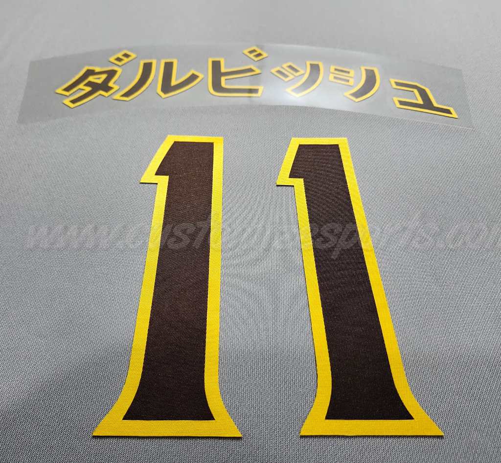 Baseball San Diego Padres Customized Number Kit for 2020-2023 Road Alternate Jersey - Image 3