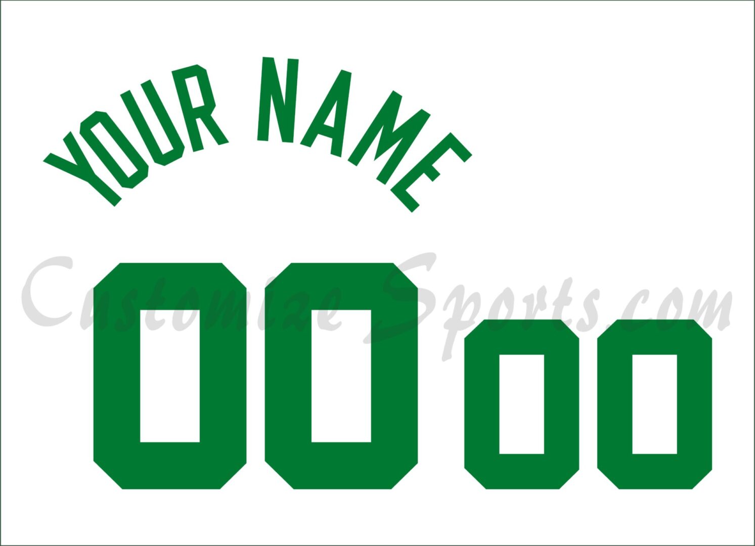 Basketball Boston Celtics Customized Number Kit for 1972-2018 Home Jersey