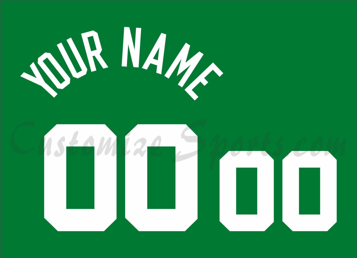 Basketball Boston Celtics Customized Number Kit for 1972-2018 Road Jersey